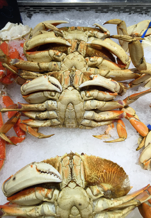Fresh (not frozen) Oregon crabs at Whole Foods Market